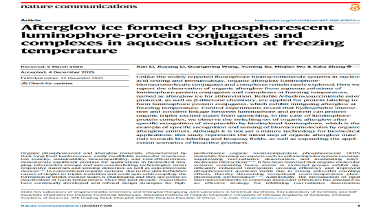 重大突破！基于beats365·(中国区)唯一官方网站胆汁酸的生物发光材料研究成果荣登国际权威期刊《Nature C